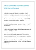HIMT 1200 Midterm Exam Questions With Correct Answers