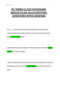 DC THIRD CLASS STATIONARY&NewLine;BOILER EXAM 2026&vert;CERTIFIED&NewLine;QUESTIONS WITH ANSWERS