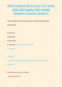 APEX Anesthesia Mock Exams 1 & 2 &lpar;Latest 2026&sol; 2027 Update&rpar; 100&percnt; Verified Questions & Answers &lbrace;Grade A&rcub;