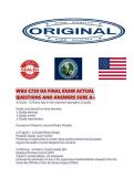 WGU C720 OA FINAL EXAM ACTUAL QUESTIONS AND ANSWERS SURE A&period;pdf