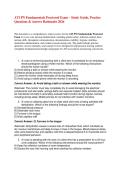 ATI PN Fundamentals Proctored Exam Study Guide Practice Questions Rationales