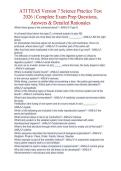ATI TEAS Version 7 Science Practice Test 2026 &vert; Complete Exam Prep Questions&comma; Answers & Detailed Rationales