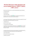 NR 326 CMS Exam &vert; Study Questions and correct detailed Answers &vert; 2026&sol;27 Updates &vert; 100&percnt; correct