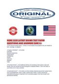 NURS 3320 LATEST EXAMS TEST PAPER QUESTIONS AND ANSWERS SURE
