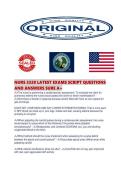 NURS 3320 LATEST EXAMS SCRIPT QUESTIONS AND ANSWERS SURE A&period;pdf
