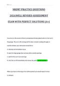 NREMT PRACTICE QUESTIONS&NewLine;2026&vert;WELL REVISED ASSSESSMENT&NewLine;EXAM WITH PERFECT SOLUTIONS &lpar;A&plus;&rpar;