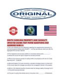 SOUTH CAROLINA PROPERTY AND CASUALTY UPDATED EXAMS TEST PAPER QUESTIONS AND ANSWERS SURE A&period;pdf&NewLine;&NewLine;