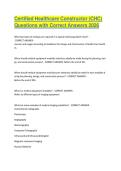Certified Healthcare Constructor &lpar;CHC&rpar; Questions with Correct Answers 2026