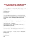 CERTIFIED LACTATION CONSULTANT EXAM COMPLETE ACTUAL EXAM QUESTIONS AND CORRECT ANSWERS 2026-2027&NewLine;