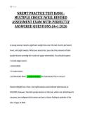 NREMT PRACTICE TEST BANK -&NewLine;MULTIPLE CHOICE &vert;WELL REVISED&NewLine;ASSESSMENT EXAM WITH PERFECTLY&NewLine;ANSWERED QUESTIONS &lpar;A&plus;&rpar; 2026