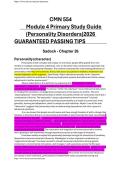 CMN 554 Module 4 Study Guide &vert; Personality Disorders & Psychiatric Nursing &vert; Questions & Answers &vert; Verified &vert; Latest Update 2026