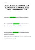 NREMT ADVANCED-EMT EXAM 2026&NewLine;&vert;WELL REVISED ASSESSMENT WITH&NewLine;PERFECT ANSWERS &lpar;A&plus;&rpar; 2026&NewLine;