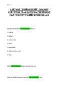 CAPTAINS CAREER COURSE - COMMON&NewLine;CORE FINAL EXAM 2026&vert;COMPREHENSIVE&NewLine;Q&A FOR CERTIFICATION SUCCESS &lpar;A&plus;&rpar;