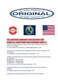 ISA CERTIFIED ARBORIST EVALUATION TEST EXAM ALL QUESTIONS AND ANSWERS SURE A&period;pdf