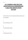 CCC COMMON CORE PRE-TEST&NewLine;QUESTIONS2026&vert;COMPREHENSIV&NewLine;E Q&A FOR CERTIFICATION&NewLine;SUCCESS&NewLine;