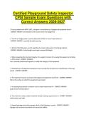 Certified Playground Safety Inspector CPSI Sample Exam Questions with Correct Answers 2026-2027