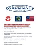 OKLAHOMA LIFE HEALTH INSURANCE MAIN 2026 EXAMINER QUESTIONS AND ANSWERS SURE A&period;pdf