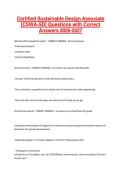 Certified Sustainable Design Associate -CSWA-SD- Questions with Correct Answers 2026-2027