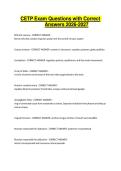 CETP Exam Questions with Correct Answers 2026-2027