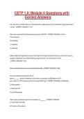 CETP 1&period;0 Module 4 Questions with Correct Answers