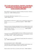CH&period; 6&colon; skin care products&colon; chemistry&comma; ingredients and selection &lpar;fundamentals&rpar; questions with correct answers 2026-2027&NewLine;