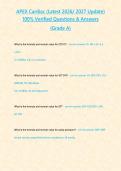 APEX Cardiac &lpar;Latest 2026&sol; 2027 Update&rpar; 100&percnt; Verified Questions & Answers &NewLine;&lbrace;Grade A&rcub;&NewLine;&NewLine;