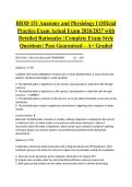 BIOD 151 Anatomy and Physiology I Official Practice Exam Actual Exam 2026&sol;2027 with Detailed Rationales &vert; Complete Exam-Style Questions &vert; Pass Guaranteed &ndash; A&plus; Graded&NewLine;&NewLine;