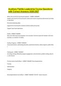 Auxiliary Flotilla Leadership Course Questions with Correct Answers 2026-2027&period;