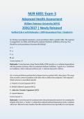 NUR 6001 Exam 3&colon; Advanced Health Assessment  2026&sol;2027 &vert; Newly Released &vert; Verified Q&A with Rationales &vert; WPU &vert;ACTUAL EXAM&vert;  Guaranteed Pass - A&plus; Graded&NewLine;&NewLine;