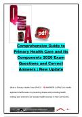 Primary Health Care &lpar;PHC&rpar; Comprehensive Exam Review &lpar;250&plus; Questions and Answers&rpar; &vert; Primary Health Care Principles&comma; WHO Essential Elements&comma; Community Health&comma; Health Promotion&comma; Disease Prevention&comma; Universal Health Coverage & Public Health