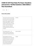 CNSR SCI 257 Final Notes Pt&period;2 Exam &vert; Questions&NewLine;and Answers &vert; Verified Solutions &vert; 2026 Edition &vert;&NewLine;Pass Guaranteed