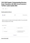 CSCI 1250 Chapter 3 Understanding Structure&NewLine;Exam &vert; Questions with 100&percnt; Correct Answers &vert;&NewLine;Verified &vert; Latest Update 2026