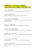 CHEMISTRY 1010 EXAM 2 CLEMSON QUESTIONS WITH CORRECT ANSWERS 2026
