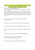CHILD WELFARE CASE MANAGER QUESTIONS WITH CORRECT ANSWERS 2026