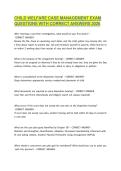 CHILD WELFARE CASE MANAGEMENT EXAM QUESTIONS WITH CORRECT ANSWERS 2026