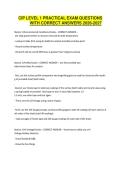 CIP LEVEL 1 PRACTICAL EXAM QUESTIONS WITH CORRECT ANSWERS 2026-2027