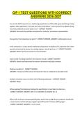 CIP 1 TEST QUESTIONS WITH CORRECT ANSWERS 2026-2027