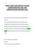 WEST COAST EMT BLOCK 3 EXAM&vert;&NewLine;COMPREHENSIVE Q&A FOR&NewLine;CERTIFICATION SUCCESS 2026&NewLine;