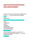 SOCRA CCRP EXAM QUESTIONS AND 100&percnt; VERIFIED ANSWERS &vert; VERIFIED EXAM QUESTIONS