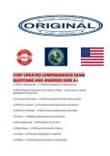 CVRP UPDATED COMPREHENSIVE EXAM QUESTIONS AND ANSWERS SURE A&period;pdf
