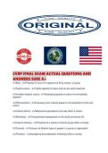 CVRP FINAL EXAM ACTUAL QUESTIONS AND ANSWERS SURE A&period;pdf