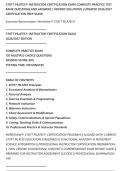 STOTT PILATES&reg; INSTRUCTOR CERTIFICATION EXAM COMPLETE PRACTICE TEST&NewLine;BANK QUESTIONS AND ANSWERS &vert; VERIFIED SOLUTIONS &vert; UPDATED 2026&sol;2027&NewLine;CERTIFICATION PREP GUIDE