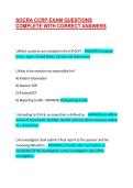 SOCRA CCRP EXAM QUESTIONS COMPLETE WITH CORRECT ANSWERS