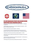 FX LIFE INSURANCE STUDY 2026 EXAMS GUIDE QUESTIONS AND ANSWERS SURE A&period;pdf