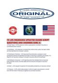 FX LIFE INSURANCE UPDATED EXAMS SCRIPT QUESTIONS AND ANSWERS SURE A&period;pdf