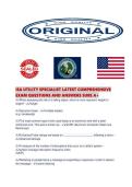 ISA UTILITY SPECIALIST LATEST COMPREHENSIVE EXAM QUESTIONS AND ANSWERS SURE 