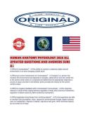 HUMAN ANATOMY PHYSIOLOGY 2026 ALL UPDATED QUESTIONS AND ANSWERS SURE A&period;pdf