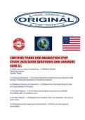 CERTIFIED PARKS AND RECREATION CPRP STUDY 2026 GUIDE QUESTIONS AND ANSWERS SURE