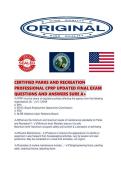 CERTIFIED PARKS AND RECREATION PROFESSIONAL CPRP UPDATED FINAL EXAM QUESTIONS AND ANSWERS SURE A&period;pdf&NewLine;&NewLine;