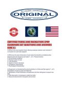 CERTIFIED PARKS AND RECREATION CPRP EXAMINERS SET QUESTIONS AND ANSWERS SURE A&period;pdf&NewLine;&NewLine;1&period;